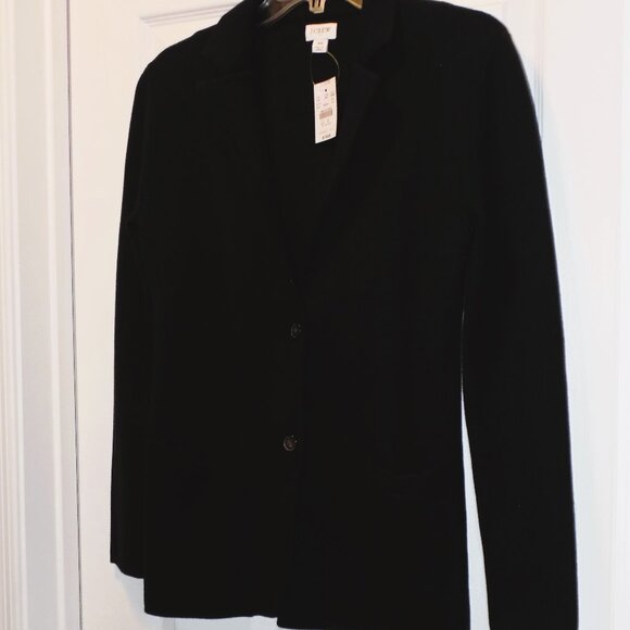 New w/$118 Tag J. Crew 100% Cotton Black Knit Blazer Size XS - Picture 9 of 9